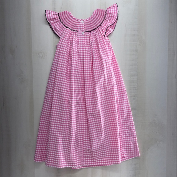 CLASSIC WHIMSY girls smocked Disney Minnie Mouse dress pink gingham 5Y cotton - Picture 5 of 7